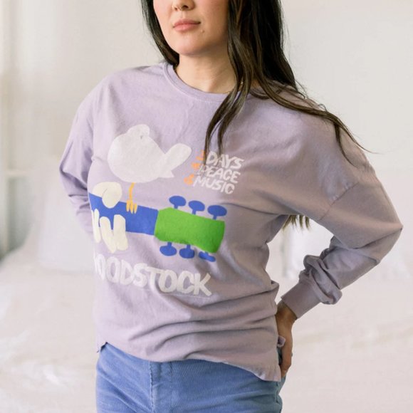 EARTHBOUND Tops - NWT Earthbound Womens Small Lilac Woodstock Energy Long Sleeve